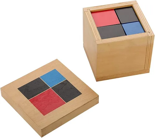 Vista 2 de Materiales de matemáticas Montessori para juguetes de herramientas de aprendizaje temprano preescolar (cubo binomial)