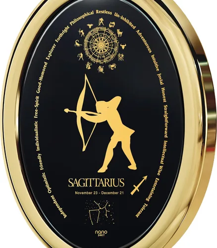 Vista 2 de Collar de Sagitario con colgante del zodiaco para cumpleaños, del 23 de noviembre al 21 de diciembre, septiembre, signo de estrella