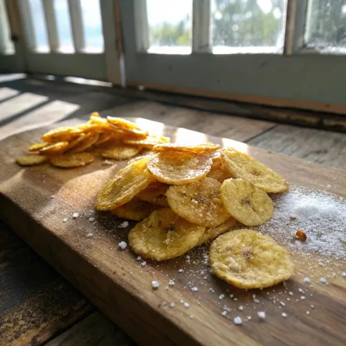 Vista 4 de Terra Chips de verduras, plátanos hechos con aceite de coco con sal marina, 5 onzas (paquete de 12)