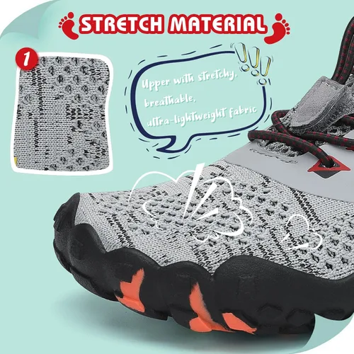 Vista 2 de SAGUARO Zapatos de agua minimalistas para niños y niñas, zapatos descalzos, ligeros, para senderismo, atléticos, al aire libre, secado rápido