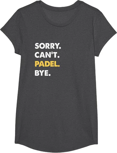 Vista 44 de Sorry Can't Padel Bye Funny Camiseta de Padel, Negro