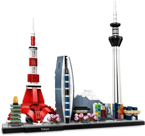 Vista 2 de LEGO Architecture Skylines: Tokyo 21051 - Kit de construcción de arquitectura coleccionable para adultos (547 piezas)