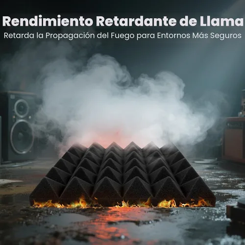 Vista 3 de Focusound Paneles acústicos grises, paquete de 24 unidades de 2 x 12 x 12 pulgadas con 120 adhesivos de doble cara, espuma piramidal a prueba