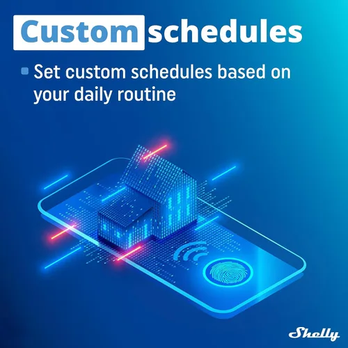 Vista 6 de Shelly 1 PM - Interruptor de relé, automatización inteligente del hogar, WiFi, para Alexa y Google Home, app iOS y Android, sin concentrador