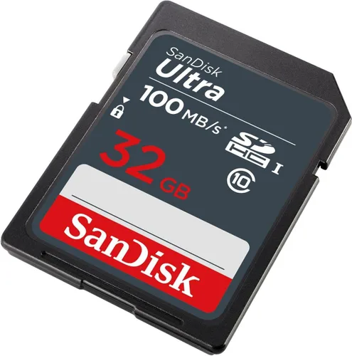 Vista 3 de SanDisk - Tarjeta de memoria SDHC de 32 GB Ultra 100MB/s