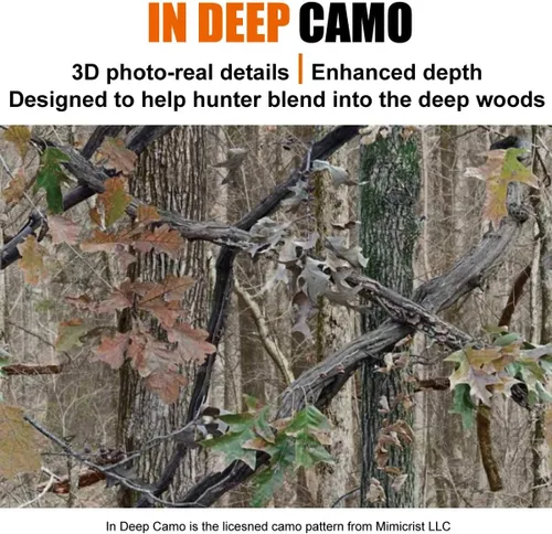 Vista 5 de EDTREK Gorro de camuflaje impermeable y resistente al viento, sombrero de caza de rendimiento de camuflaje naranja de madera y resplandor