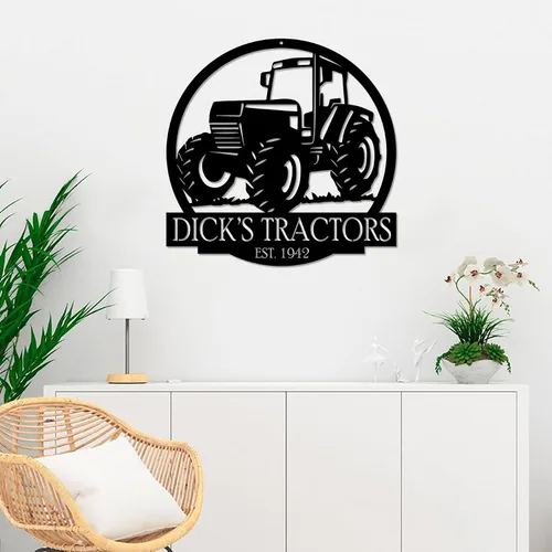 Vista 52 de Letrero de metal personalizado con nombre de camión, semirremolque, arte de pared para valla de garaje, patio, decoración al aire libre, letrero