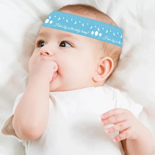 Vista 5 de Juegos de baby shower, cinta métrica para medir el vientre de 150 pies, cinta métrica para el vientre de mamá, cinta métrica de vientre para Azul