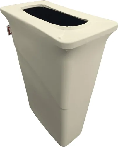 Vista 35 de LA Linen Funda elástica de elastano ajustable para cubo de basura Slim Jim de 23 galones, cubierta de contenedor de residuos, decoración de patio