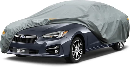 Vista 247 de Kayme Funda de Coche de Servicio Pesado Impermeable para Todo Tipo de Clima, Ajuste Personalizado para Tesla Model S, Cubierta Exterior Completa