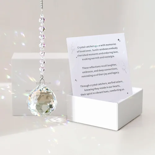 Vista 18 de Regalos conmemorativos para la pérdida de papá, atrapasoles de cristal en la memoria, regalos de condolencia por pérdida de papá y padre, regalos