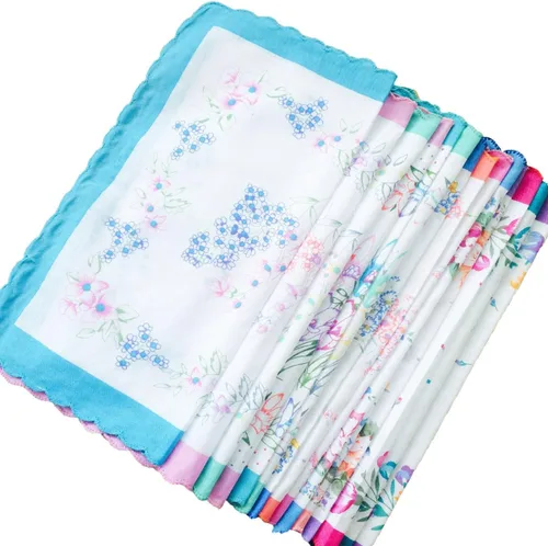 Vista 2 de CoCoUSM Pañuelos de algodón con estampado floral vintage para mujer a granel