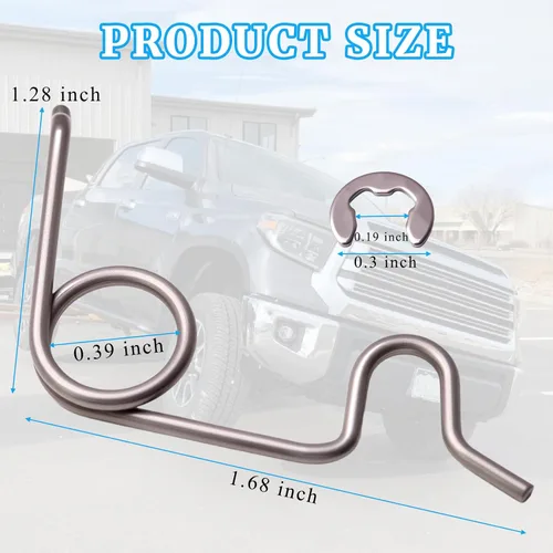 Vista 2 de Resortile de bolsillo para puerta de combustible de acero inoxidable para Toyota Tundra 2007-2020 77305-0C050 77305-0C060 Equipo de sistema