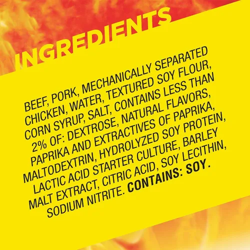Vista 2 de Slim Jim Palitos de carne ahumada, sabor suave, 6g de proteína por porción, tamaño de aperitivo, relleno de calcetines, 0.28 onzas (14 unidades)
