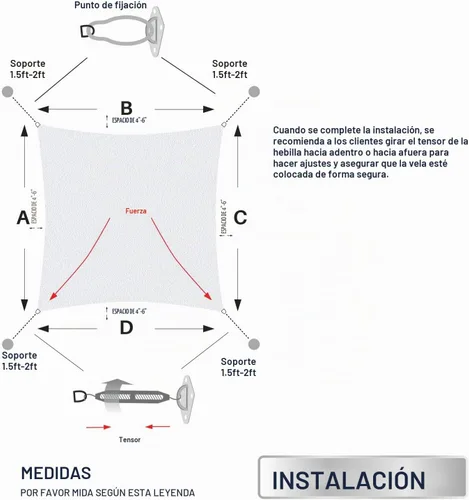 Vista 4 de Windscreen4less. Kit de instalación para persianas, Plateado