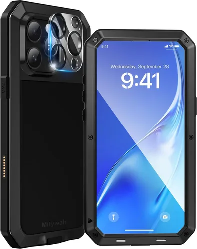 Vista 80 de Mitywah Funda impermeable para iPhone 7/iPhone 8 / iPhone SE 2020, funda de metal resistente de grado militar, protección de cuerpo completo