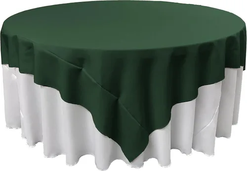 Vista 52 de LA Linen. Mantel cuadrado de popelina de poliéster