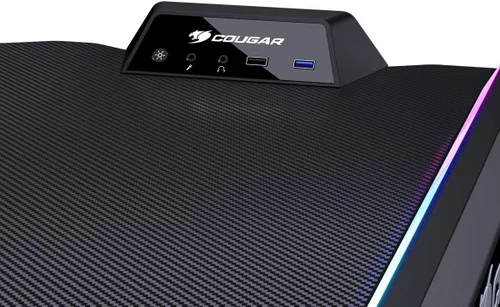 Vista 4 de COUGAR Escritorio para juegos Mars 120 de 49 pulgadas con deslumbrantes efectos de iluminación ARGB y diseño ergonómico