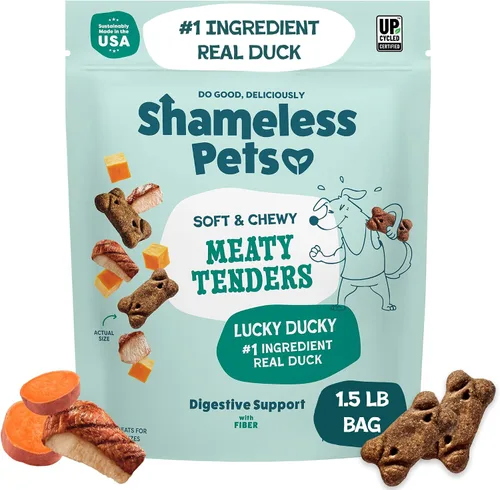 Vista 8 de Shameless Pets Golosinas suaves y masticables para perros, Bacon Me Crazy Meaty Tenders, 8 onzas, el tocino real es el primer ingrediente, sin