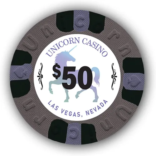 Vista 8 de DA VINCI Paquete de 50 fichas de póquer Unicorn All Clay de 0.32 oz con denominaciones, auténticas fichas de casino ponderadas
