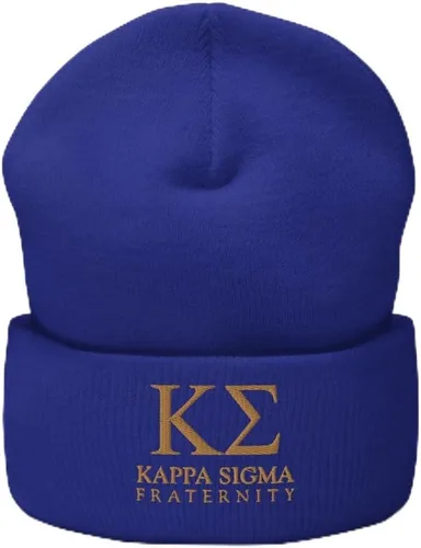 Vista 14 de Kappa Sigma Fraternity Beanie: gorro de acrílico suave de alta calidad para el orgullo y la calidez, sombrero de invierno