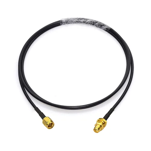 Vista 2 de BINGFU Cable de extensión de antena SMA macho a SMA hembra RG174 de 3.3 ft, 3 pies, paquete de 2 unidades compatible con 4G LTE Router Gateway Modem