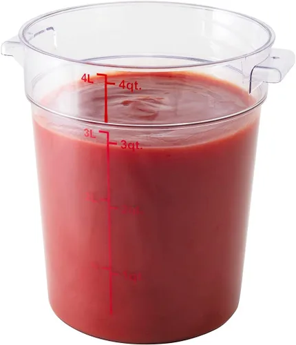 Vista 13 de Restaurantware Met Lux - Contenedor de almacenamiento de alimentos de 8 cuartos de galón, 1 recipiente redondo de almacenamiento comercial, tapa se