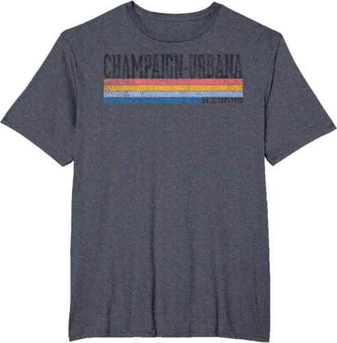 Vista 83 de clásico 1980s estilo champaign-urbana Illinois T Shirt, hombre 2XL, Blanco