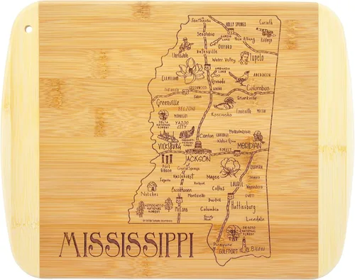 Vista 22 de Totally Bamboo A Slice of Life Alabama State Tabla de servir y cortar, 11 x 8.75 pulgadas