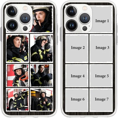 Vista 11 de CUBICER Fundas para teléfono con fotos personalizadas para parejas, protector transparente impermeable para marido y esposa, funda transparente