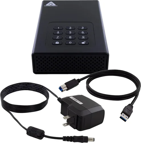Vista 4 de Apricorn 2TB Aegis Padlock DT 256-Bit Cifrado USB 3.0 Disco duro (ADT-3PL256-2000)
