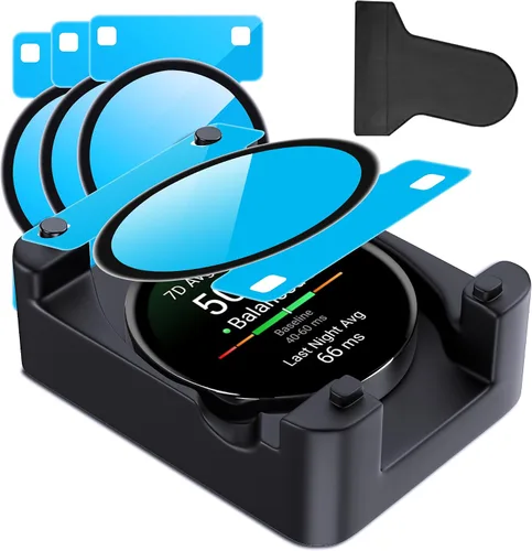 Vista 22 de Protector de pantalla compatible con Amazfit Active 2, antiarañazos, cobertura de pantalla completa 3D, compatible con fundas, HD Ultra, paquete de 3