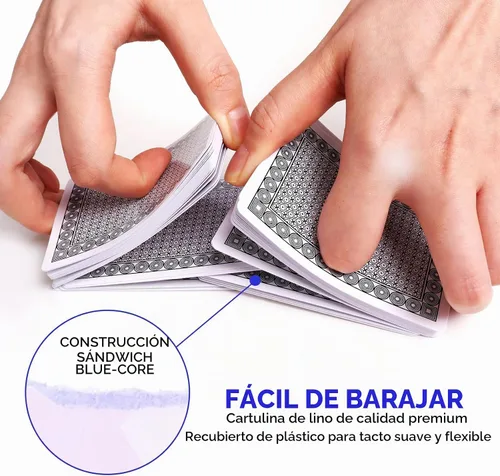 Vista 4 de GSE - Juego de cartas Nertz de 6 cubiertas, naipes estándar a granel, 6