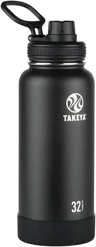 Vista 26 de Takeya Actives Botella de Agua con Tapa de Boquilla, Botella con Doble Aislamiento de Acero Inoxidable, Apta para Lavavajillas y Sin BPA, Botella