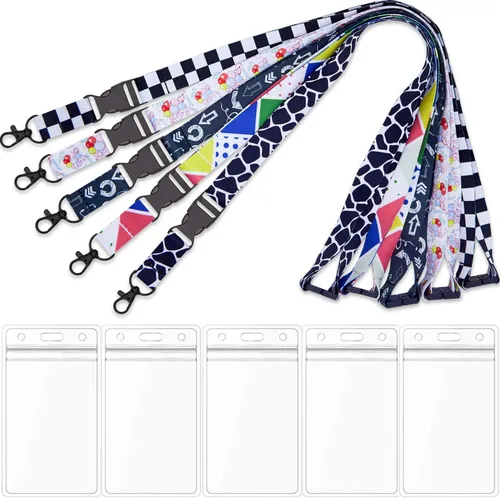 Vista 7 de Paquete de 5 cordones ajustables de liberación rápida con soporte vertical Paquete de 5 cordones con soporte para insignias