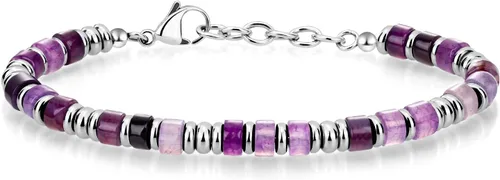 Vista 16 de SIUMAL Pulsera para hombre, pulseras bohemias de acero inoxidable para hombres, pulseras de cuentas, regalos de joyería para marido, padre, amigos
