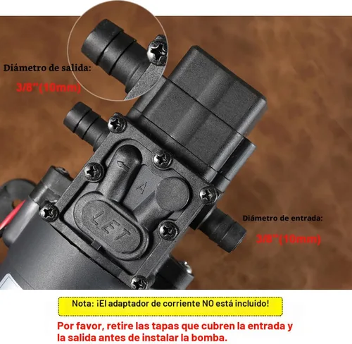 Vista 3 de 12V DC Water Transfer Pump 4.5 L/Min 1.2 GPM 80 PSI