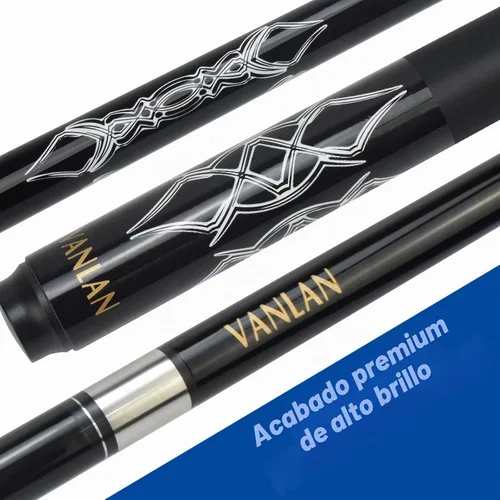 Vista 4 de Tacos de billar profesionales duraderos de carbono de 58 pulgadas para cabeza pequeña, accesorios de billar (negro)