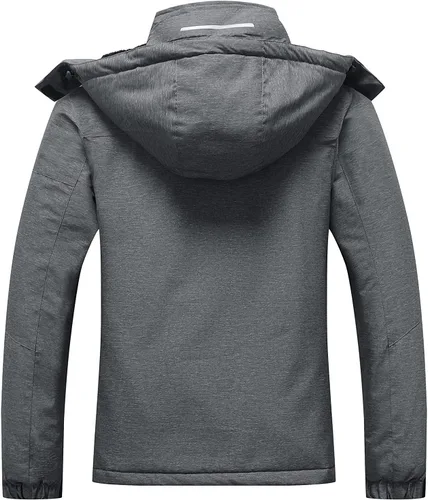 Vista 2 de Chaqueta de esquí impermeable para mujer con capucha