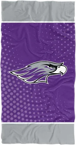 Vista 73 de LOGOVISION Manta Abilene Christian University, 30x60 Logo Dots CottonFront/PolyBackBeachTowel