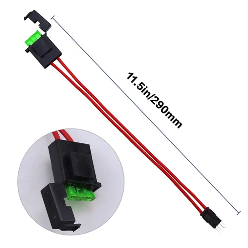 Vista 3 de Compatible con 5 conectores de portafusibles de automóvil especializados 32V 16 AWG 30A, tipo mini hoja de perfil bajo para paneles de caja