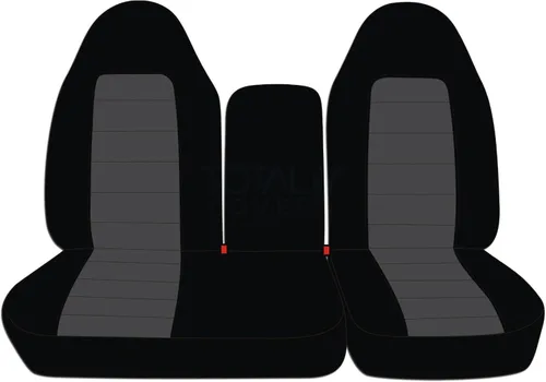 Vista 14 de Funda para asientos y apoya brazos de camiones, asiento delantero dividido 60/40 con apertura en el medio, para camión 1997-2000 Ford F-150, de 21