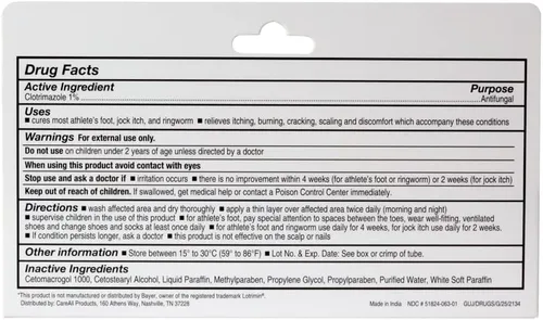 Vista 7 de CareAll Crema antifúngica clotrimazol 1% USP 1.0 oz. (paquete de 4), cura la mayoría de los pies de atleta, picor y tiña, en comparación
