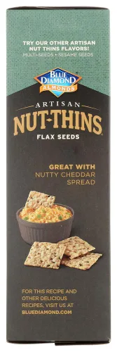 Vista 3 de Blue Diamond Nut-Thins Artisan Nut-Thins, semillas de lino 4.25 onzas (paquete de 2)