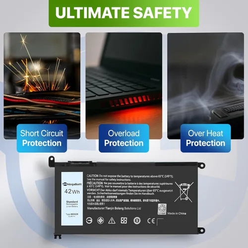Vista 3 de Batería NinjaBatt para Dell WDX0R P69G Inspiron 15/13 5000/7000 Series 5570 5567 7579 5578 5568 7569 5579 5565 7573 7378 5378 7368 5379 5368 7375