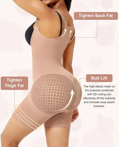 Vista 2 de Lover-Beauty Butt Lifting Shapewear Removable Straps Open Bust Tummy Control Body Shaper
