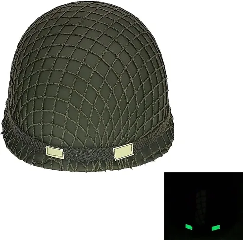 Vista 5 de WWII US WW2 Army M1 Casco de acero con red/lona correa de barbilla DIY pintura