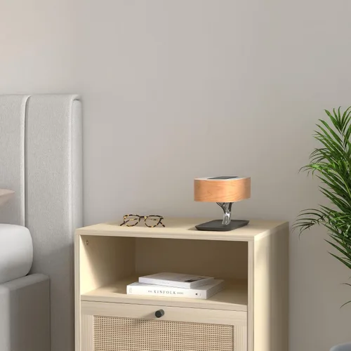 Vista 2 de Ampulla Lámpara de noche con altavoz Bluetooth y cargador inalámbrico, modo de sueño, regulable sin pasos, 20.00watts