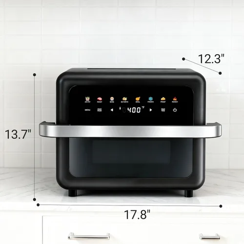Vista 7 de Freidora de aire de 8 cuartos de galón de gran capacidad, horno freidora de aire digital 8 en 1 con circulación de aire rápida, control táctil
