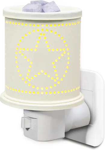 Vista 9 de CVHOMEDECO. Calentador eléctrico de cera para pared, calentador de tarta de metal doble perforado, calentador de velas decorativo para velas